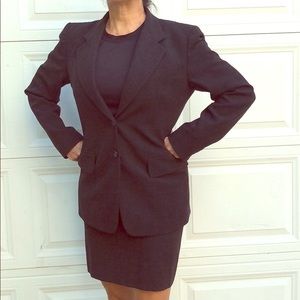 DKNY Donna Karan wool-mix skirt suit.
